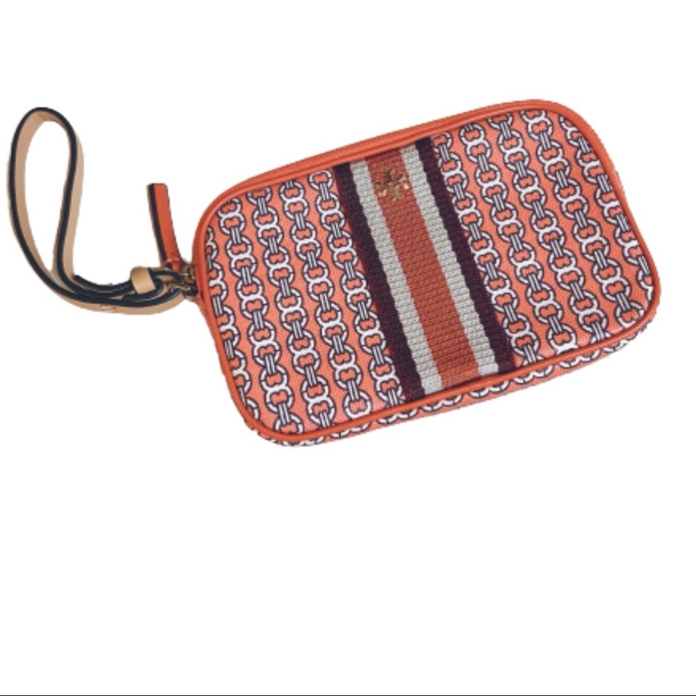 Tory Burch Gemini Link Canvas Wristlet Tory Burch Wristlet Tory Burch Bag